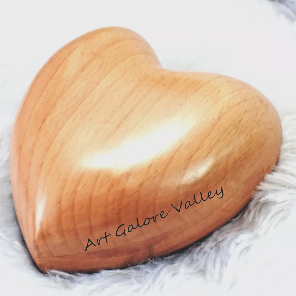 Wooden Urn for Human Ashes Keepsake For Pets Handmade Heart Shaped Urn For Ashes Loving Memorial for loved ones