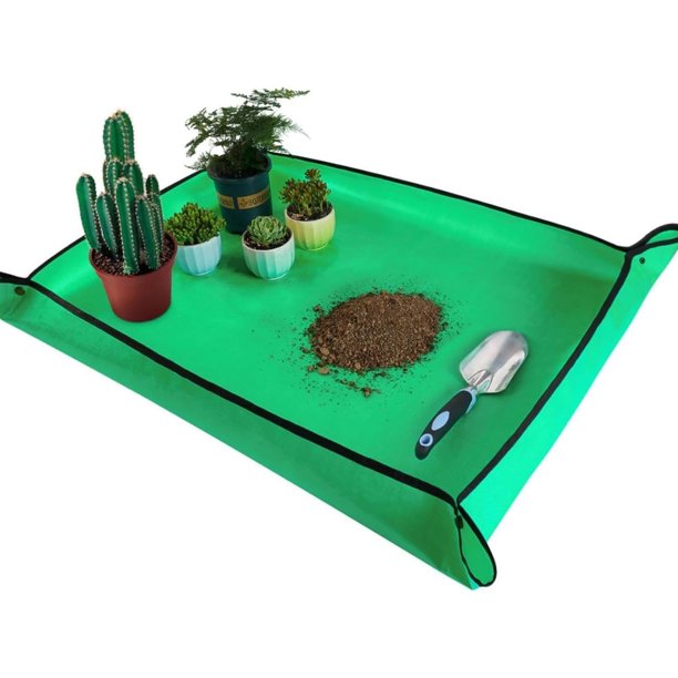 Tapete para Trasplante de Plantas de Interior, Bandeja para macetas Gruesa, Impermeable y Plegable, Tapete Portátil de Jardinería
