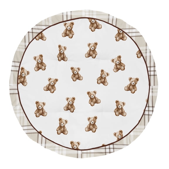 Sweet Jojo Designs Boho Teddy Bear Boy, Girl, Unisex/Gender Neutral Baby Tummy Time Play Mat