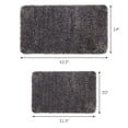 thumbnail image 5 of Solid Dark Gray Bathroom Rugs Sets, Shower Rugs with Toilet Rugs U Shaped, Non Slip Bath Mats, Machine Washable Bath Mat, Absorbent Bath Mat, Bathroom Decor, 5 of 8