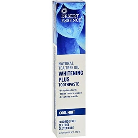 Desert Essence 1246545 Tea Tree Whitening Dentifrice, 6,25 oz