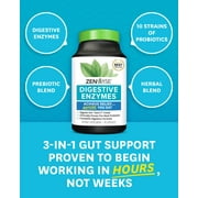 Zenwise Digestive Enzymes with Probiotics and Prebiotics Supplement, Digestive Health, 45 Count