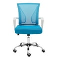 thumbnail image 2 of Modern Home Zuna Mid-Back Office Task Chair - Ergonomic Back Supporting Mesh Back Desk Chair (White/Aqua), 2 of 7