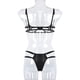 thumbnail image 2 of Conjunto de ropa interior de sujetador, tanga erótica, encaje hueco, lencería encantadora para mujer, S, negro Inevent XX000112-01, 2 of 7