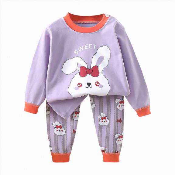 UAYOTSE Toddler Boys Versatile Indoor Long Sleeve Clothing Set, Printed Top and Pants Daily Sleepwear Outfit Size 3-4 Years