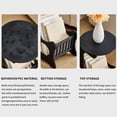 thumbnail image 4 of Lksixu Table Basse Ronde, Petite Table d'Appoint de 11 Pouces de Diamètre avec Panier de Rangement, Table de Chevet Moderne en Forme de C, Table d'Appoint Compacte, Assemblage Facile pour Chambre, Salon, Balcon, Patio, 4 of 6
