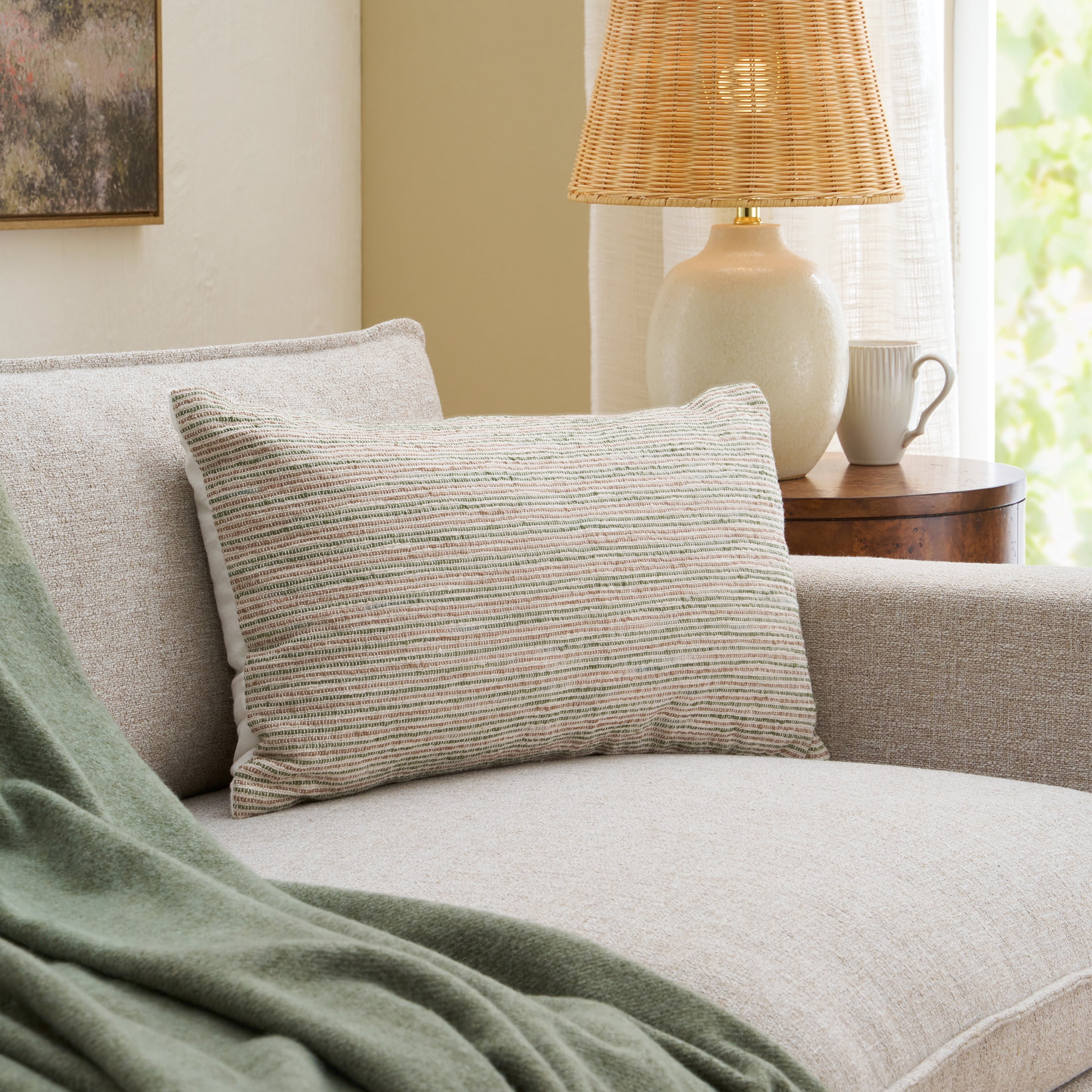 Better Homes and Gardens Grover Green Decorative Pillow Cover 14x24