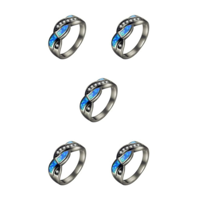 Guardoinrt Bague Classique pour Femmes à la Mode et Adaptée à Diverses Occasions de Mariage Bleu 8 5Set