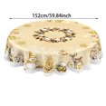 thumbnail image 5 of Christmas Tablecloth Round 60 Inch, Holiday Dining Table Cover, Festive Christmas Table Decor for Kitchen Home Party, 5 of 5