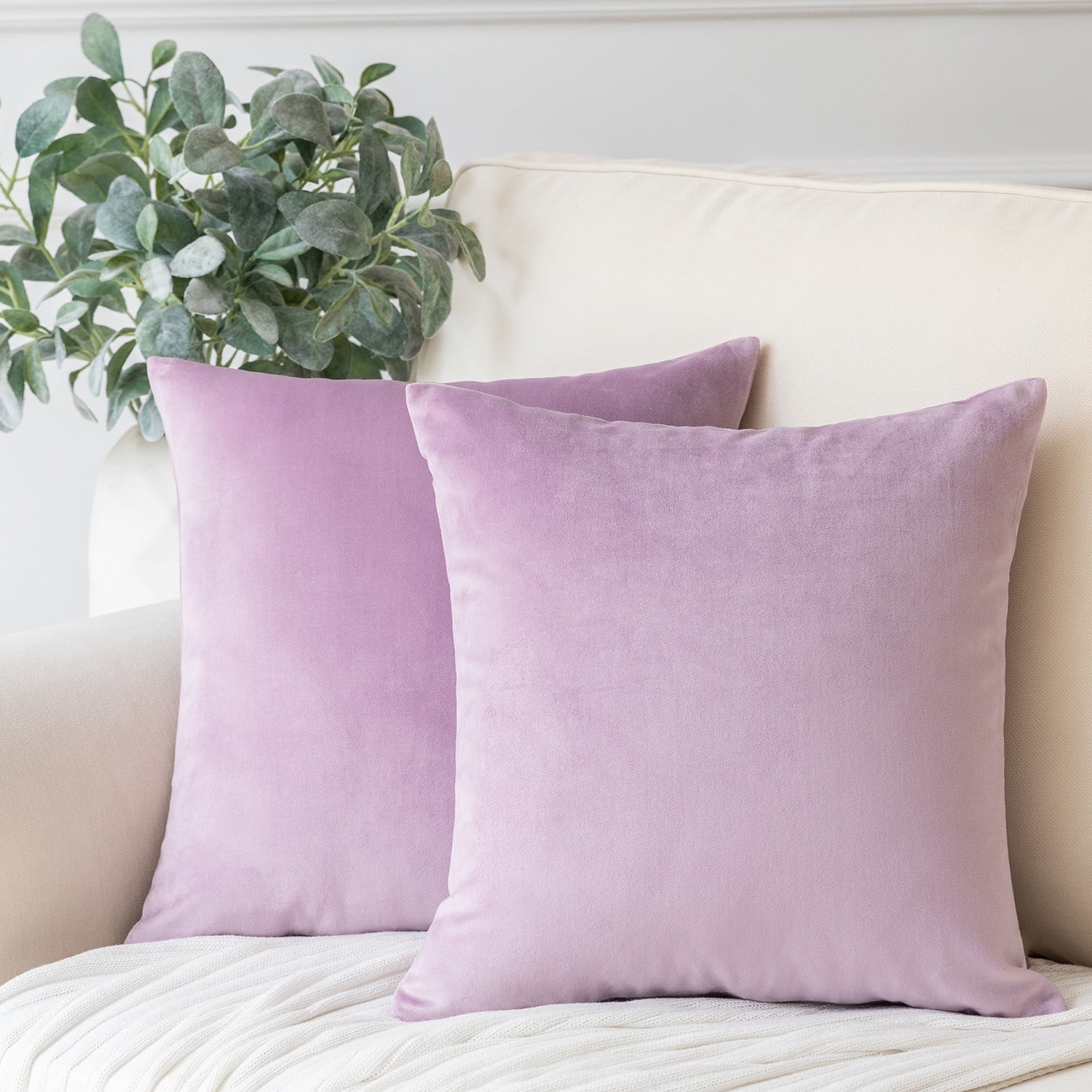 plush velvet cushions