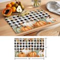 thumbnail image 6 of Orange Green Pumpkins Fall Placemats Set of 1 Thanksgiving Maple Leaf Plaid Place Mats Indoor Wipeable Table Mats Washable Cloth Dining Table Placemats for Kitchen Holiday Party Home Decor 13x19 Inch, 6 of 9