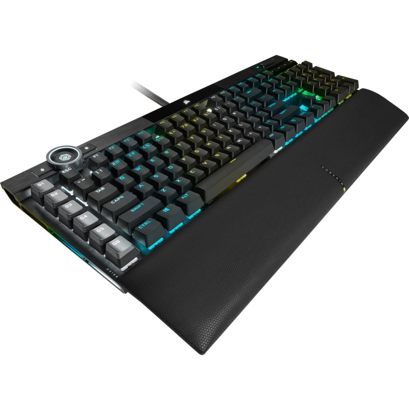 Corsair K100 Rgb Mechanical Gaming Keyboard Cherry Mx Speed Black Walmart Com