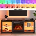 thumbnail image 3 of BREEZEHEAT 58-Inch Electric Fireplace TV Stand with 18-Inch Fireplace, Modern Entertainment Center, Black, 3 of 9