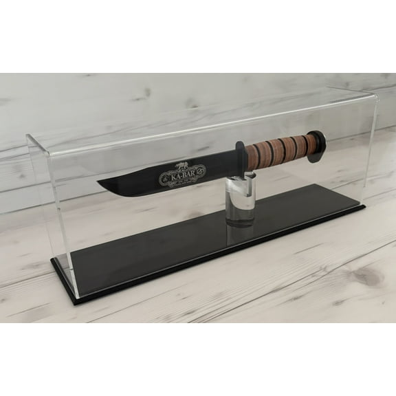 Acrylic Dome Covered Presentation Knife Display Case Designed for KA-BAR and EK Com. Knives (knife not included)