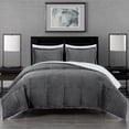 thumbnail image 2 of Chezmoi Collection Ultra-Soft Micromink Sherpa King Size Comforter Set with 2 Pillow Shams, Reversible Plush Bedding Comforter 3-Piece, Gray, 2 of 9