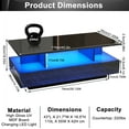 thumbnail image 6 of Blotout LED Black Coffee Table with 2 Storage Drawer, 43" Modern High Glossy Coffee Tables w/Open Display Shelf, Rectangle 2-Tier Center Table for Living Room(Black-43"), 6 of 9