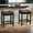 Brown, variant on GlasFlength Counter Height Bar Stools Set of 2, Modern Nail-Head Design Leather Barstools for Kitchen Island, Kitchenstools w/ Thick Saddle Seats, Easy Assembly, Black