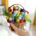thumbnail image 5 of SHIMELE Hand Woven Mini Flower Basket with Artificial Flowers | Valentine's Day Gift, Home Decor, Romantic Ornament | Multicolor Knitting Decoration, 5 of 6