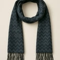 thumbnail image 3 of Italian Inspired Scarf for Men & Women, Double-Sided Classic Herringbone Pattern Scarf, 3 of 8