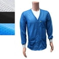 thumbnail image 2 of ESD Jacket - Anti-Static Fabric, Medium Weight V-Neck Collar, ESD Knit Cuff, 2 of 8