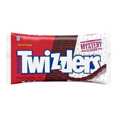 TWIZZLERS Twists Mystery Flavor Chewy Candy, Low Fat, 16 oz, Bag