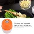 thumbnail image 4 of Portable Garlic Chopper, 260ML Electric Garlic Mincer Rechargeable with 3 Blades, Small Kitchen Food Processor for Onion Ginger Chili Nuts, 4 of 7