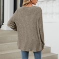 thumbnail image 4 of Light Weight Cardigan for Women Open Front Coat Long Sleeve Fashion Soft Knit Fall Spring Cardigans Stretchy Lightweight Sweater Khaki S, 4 of 8
