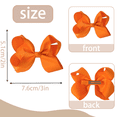 thumbnail image 2 of JoyBowie 12 Pcs 3Inch Orange Multi-Segmented Material Hair Bows For Women, 2 of 10