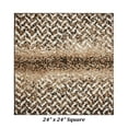 thumbnail image 3 of Better Trends Bath Rug 24" Square Bathroom Rug Mat Non-Slip Micro Polyester Bath Rugs for Bathroom Floor, Shower, Tub, Toilet Casablanca Collection - (Brown), 3 of 5