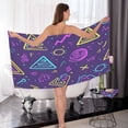 thumbnail image 7 of Hand Drawn Geometric Pattern 2 Piece Cotton Bath and Face Towel Set Soft and Absorbent, for Beach Pool Bathroom, 7 of 7