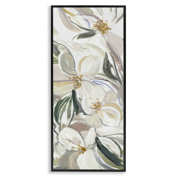 Stupell Industries Spring Blooms in Earth Tones Black Framed Giclee Art design by Hannah Dawson, 24 x 10