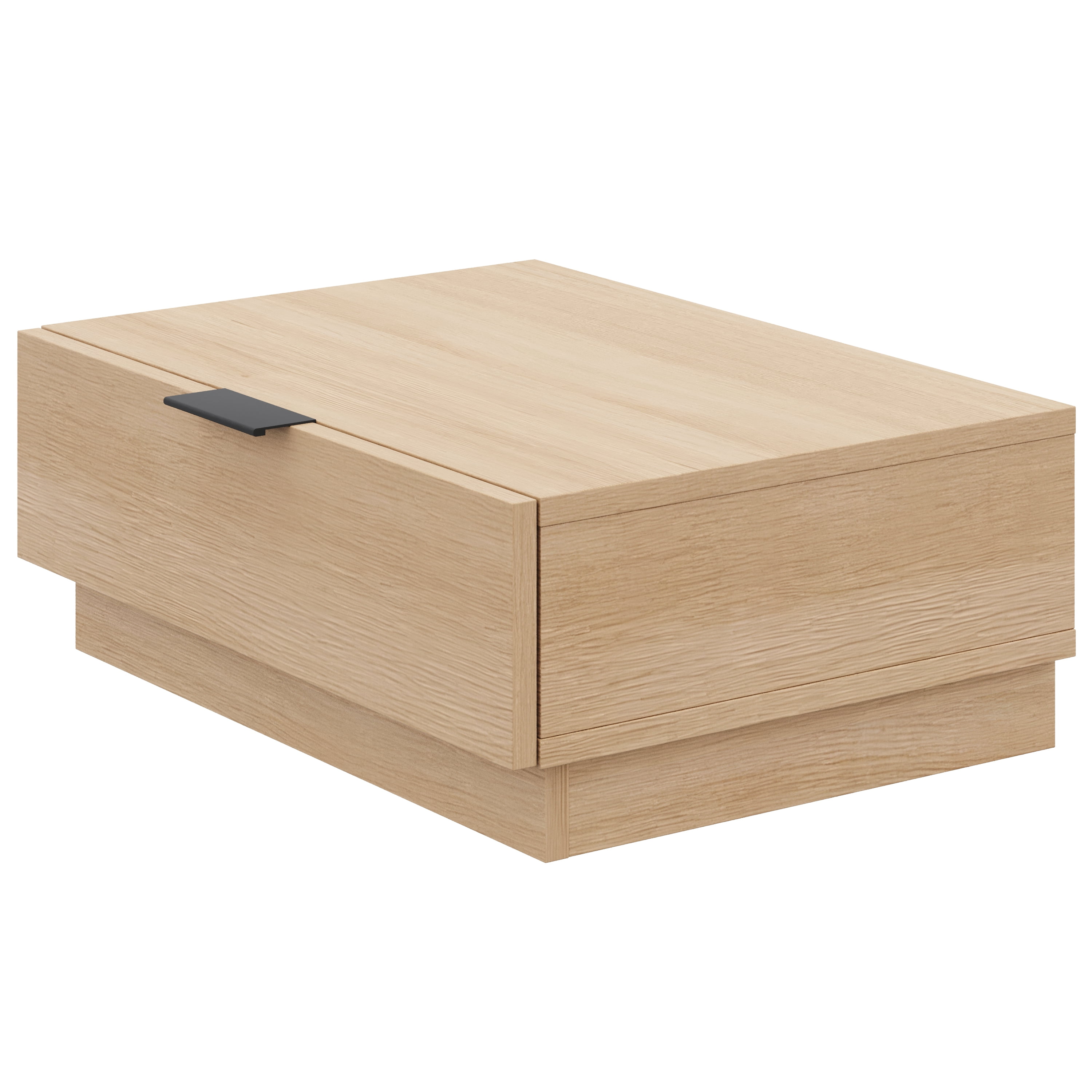 Nexera Satori 1 Drawer Nighstand, Set of 2, Natural Blonde Oak
