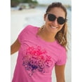 thumbnail image 4 of Pipeline Waveflower Floral Graphic Design - T-shirt Women's, 4 of 4
