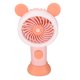 thumbnail image 2 of Ventilador de mano 3 niveles ajustable USB recargable agarre ergonómico mini ventilador de mano con luz deslumbrante para estudiantes niños rosa, 2 of 5
