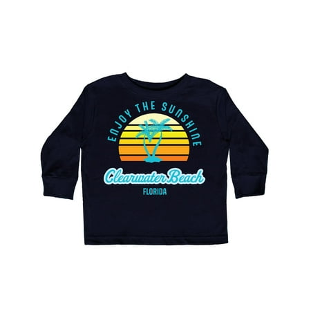 

Inktastic Summer Enjoy the Sunshine Clearwater Beach Florida in Blue Gift Toddler Boy or Toddler Girl Long Sleeve T-Shirt