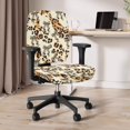 thumbnail image 6 of Chririnla Leopard Bow Theme Computer Chair Cover, 2 Pieces Computer Office Chair Cover Scratch Resistant Removable Rotating Chair Protectors for Gaming Chairs, 6 of 8