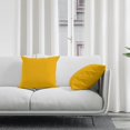thumbnail image 2 of Cushion Covers 2pc Set (50 X 50 Cm) - Sunbeam Yellow - Solid Dyed Cotton Canvas, 2 of 5