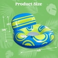 thumbnail image 4 of Sloosh Inflatable Pool Lounger Float with Big Backrest, Air Sofa Floating Chair with Handle and Cup Holder, Summer Pool Floaties Inflatable Rafts for Adult, 4 of 8