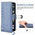 thumbnail image 3 of Compatible avec Google Pixel 2 TG Étui Portefeuille en Cuir à Rabat Porte-Cartes Support Accessoires pour Cellulaire Porte-Monnaie Fente pour Pièce d'Identité de Crédit Étuis de Téléphone pour Pixel1 Femmes Hommes Bleu, 3 of 5