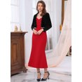 thumbnail image 2 of DARING DIVA Women's Elegant Velvet Shrug With Sparkle Trim S Black, 2 of 6