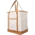 thumbnail image 6 of 3 Pack ThreadArt Extra Large 100% Cotton Natural Canvas Tote Bag With Tan Handles - 22"x16"x6" - 14 oz Canvas - For Women, School, Shopping, Beach, Getaways, Gifts, 6 of 6