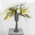 thumbnail image 4 of Flores de metal Florero Titular de maceta Brote Planta de interior Maceta Centros de Flores artificiales Vela para Bonsai hogar Gris Fernando florero decorativo, 4 of 7