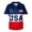 Blue #73, variant on 250 Anniversary Usa Shirt for Men Short Sleeve Usa Star Stripes Vintage Shirts V Neck Patriotic T-Shirts Freedom Vocation Tee with Pocket Dark Gray 4XL