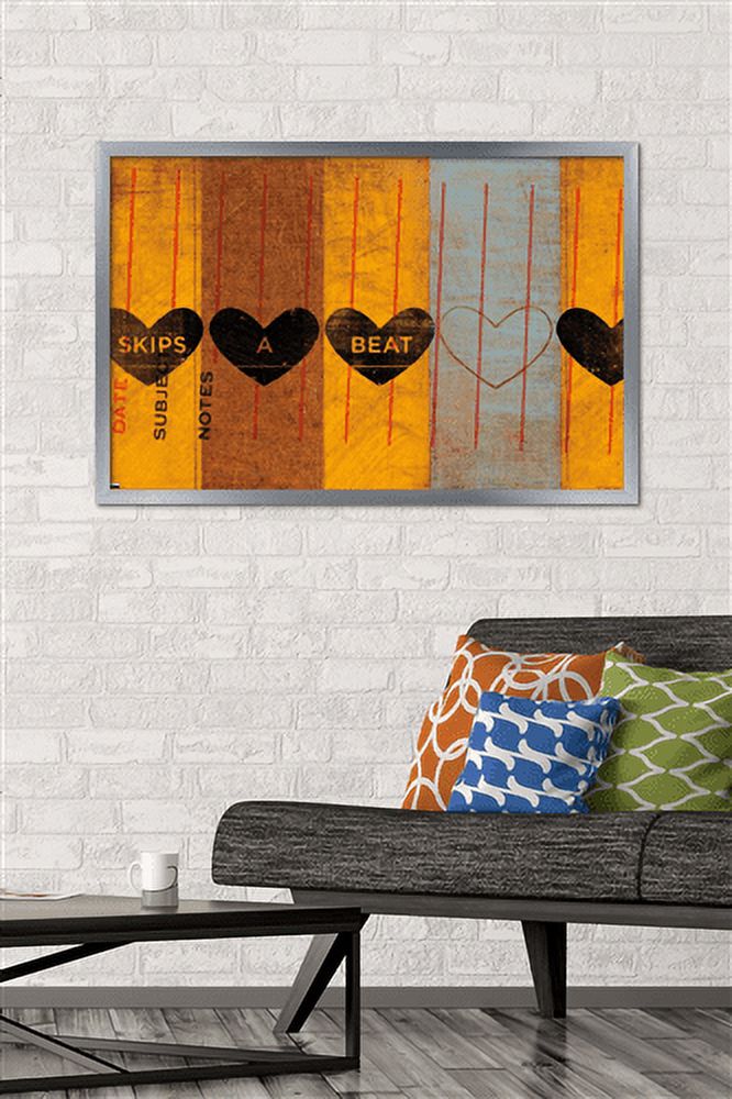 John W. Golden - Skips a Beat Wall Poster, 22.375" x 34", Framed