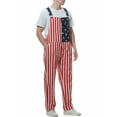 thumbnail image 6 of Mens American Flag Overalls USA Bibs Coveralls 4th of July Jumpsuit, 6 of 6