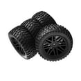 thumbnail image 5 of shamjina 4 Pieces 1/10 RC Tires and Wheels Good Grip Wheel Rim and Tires Set black, 5 of 8