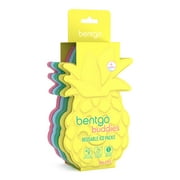 Bentgo Buddies Reusable Ice Packs - Slim Ice Packs for Lunch Boxes, Lunch Bags, and Coolers - Multicolored 4-Pack (Pineapple)