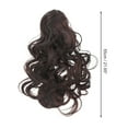 thumbnail image 6 of Unique Bargains 1 Pc Big Wave Retro Wig Hair Clips for Hair Extension 21.65" Length Dark Black Brown, 6 of 6
