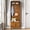 4-walnut, variant on Hall Tree with Bench & Shoe Storage, 71" Arch Entryway Coat Rack with 4 Hooks & 2 Fluted Doors, Farmhouse Organizer, 23.7"W