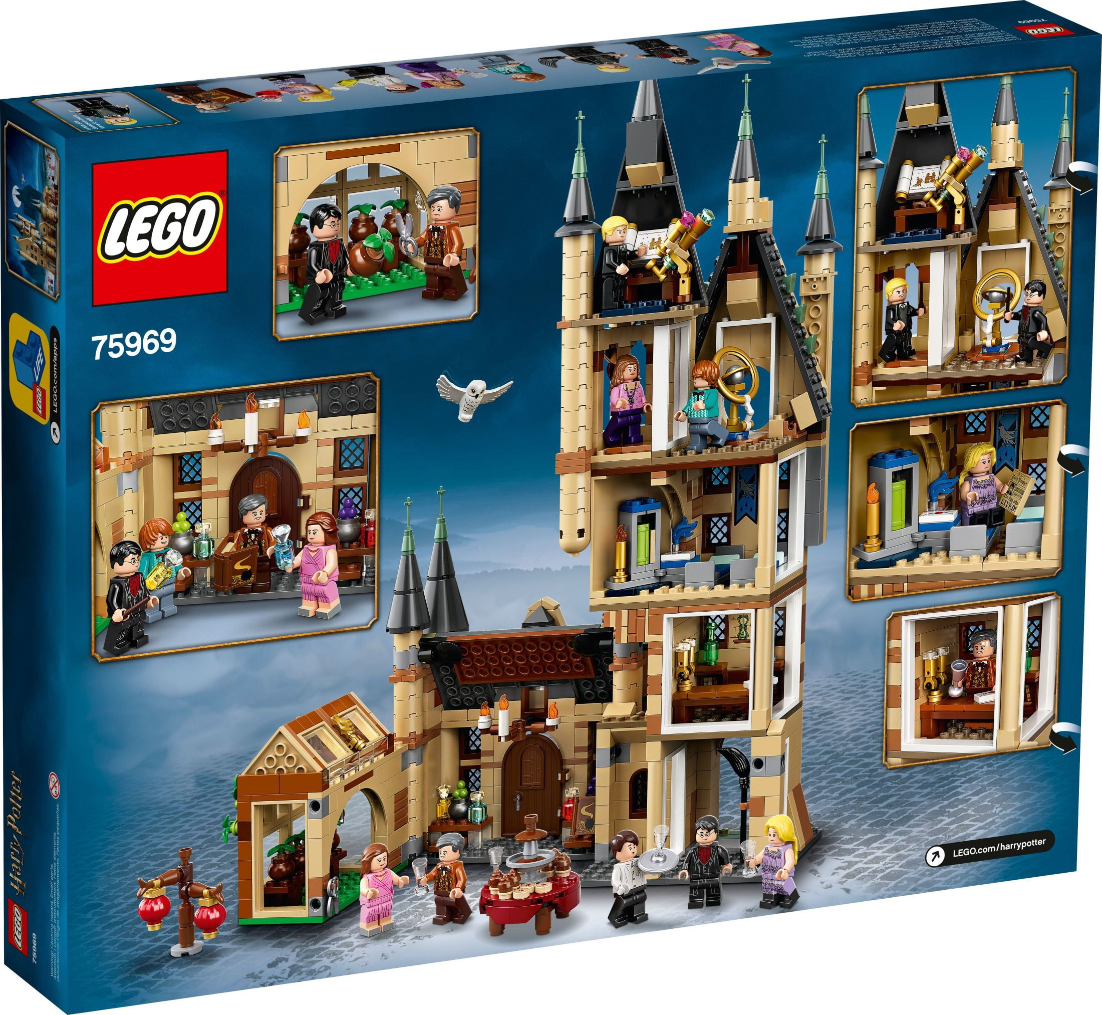 LEGO Harry Potter Hogwarts Astronomy Tower 75969, Castle Toy Playset with 8 Character Minifigures including Harry Potter and Draco Malfoy, Wizarding World, Birthday Gifts for Kids, Girls & Boys